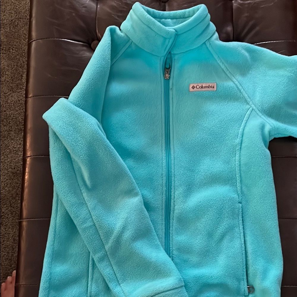 Columbia Aqua Blue Fleece Jacket